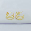 Argola três faixas vazado