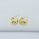 Argolinha boleada dourada