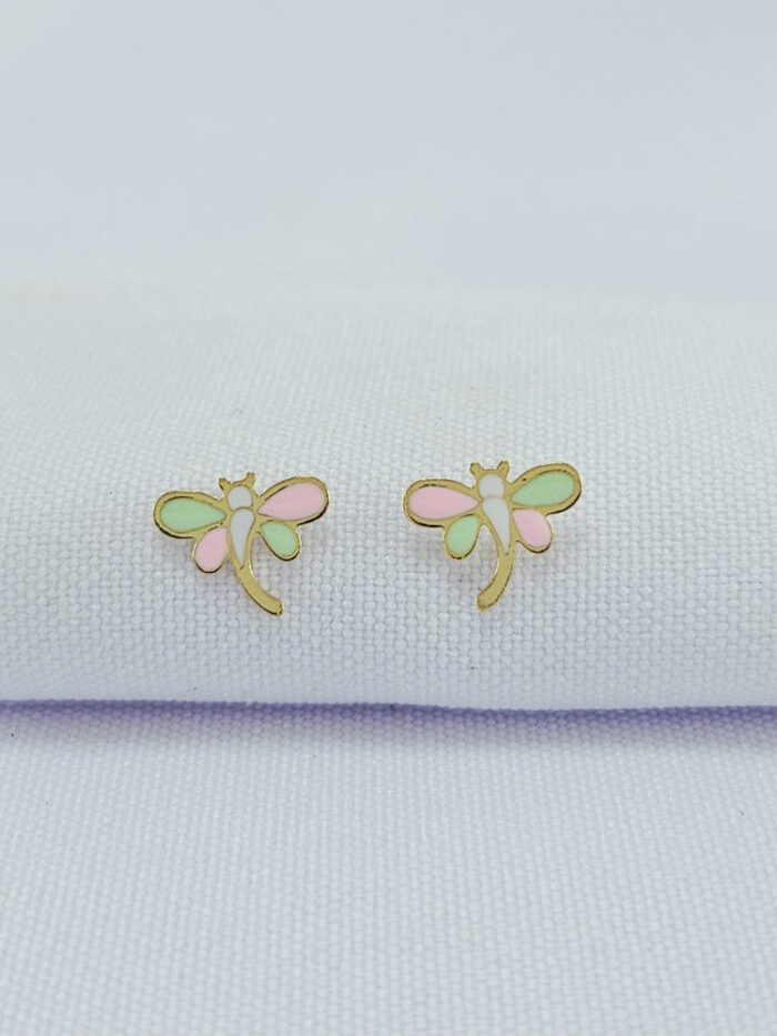 Brinco infantil libélula colorida