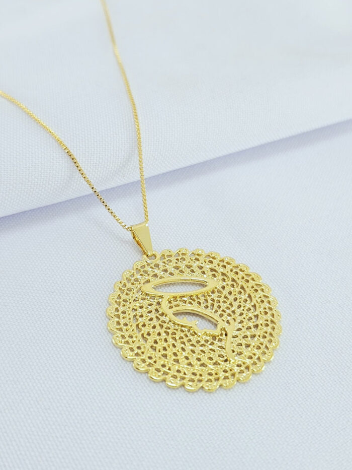 Gargantilha N.S medalha vazada