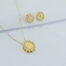 Conjunto N.S das Graças borda cravejada