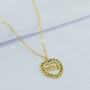 Gargantilha coração cravejado Mãe