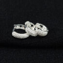 Trio de brincos argolas cravejada