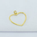 Pingente coração base cravejada