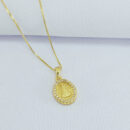 Gargantilha N.S Aparecida borda cravejada