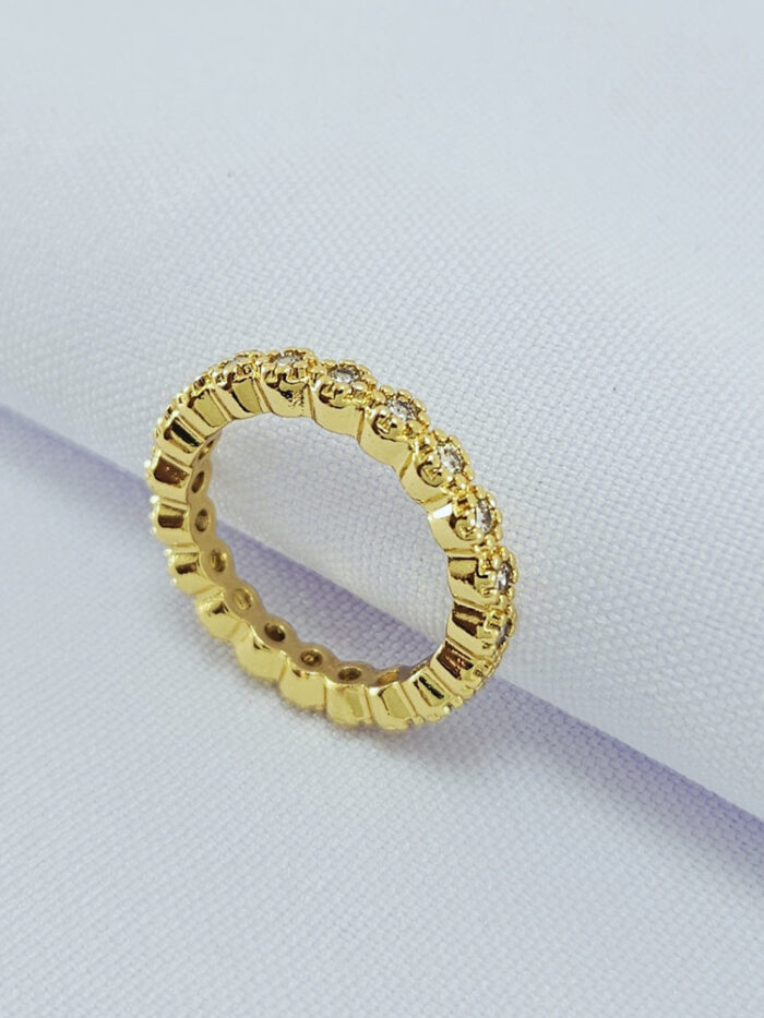 Anel aparador pedras cravejadas