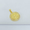 Pingente medalha de São Bento detalhe cravejado