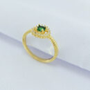 Anel circulo base detalhada vazado (Verde)