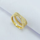 Anel dois fios cravejados