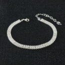 Pulseira pedra cristal baguete