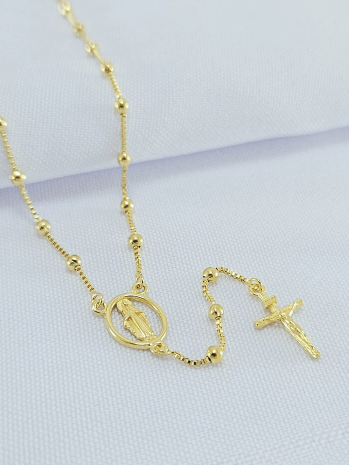 Terço com medalha de N S das Graças