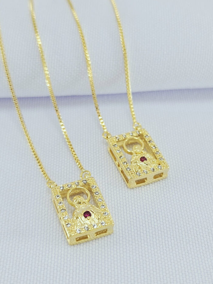 Escapulário Sagrado Coração de Jesus detalhado