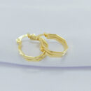 Argola hoxagonal faixa dupla