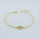 Pulseira N.S. Aparecida detalhe cravejado