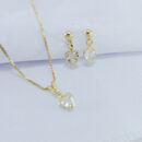 Conjunto coração cristal