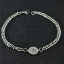 Pulseira masculina com medalha de São Bento