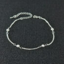 Pulseira veneziana detalhe bolinhas prateadas