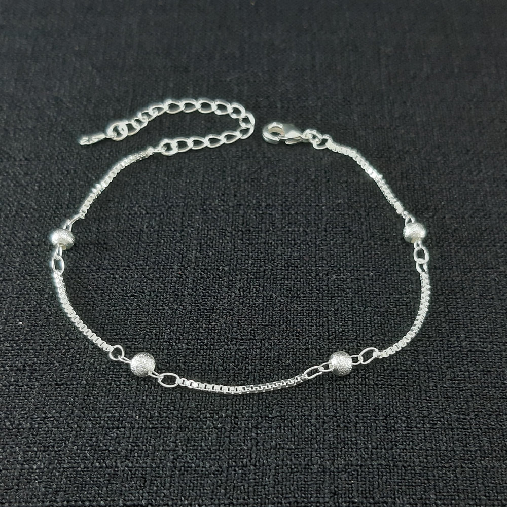 Pulseira veneziana detalhe bolinhas prateadas