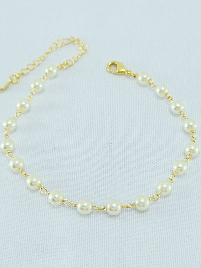 Pulseira detalhe pérolas