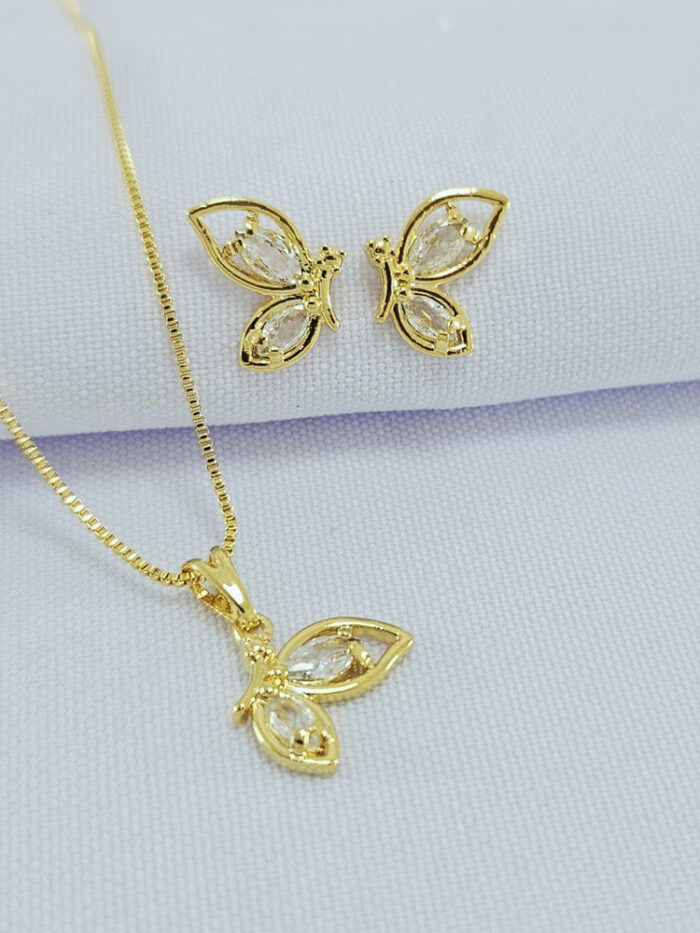 Conjunto asa de borboleta detalhada