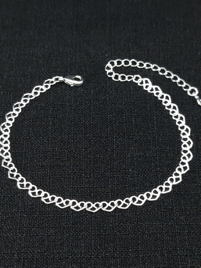Pulseira elos corações vazados