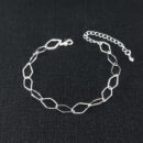 Pulseira elos losangos vazados