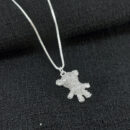 Gargantilha pingente urso cravejado