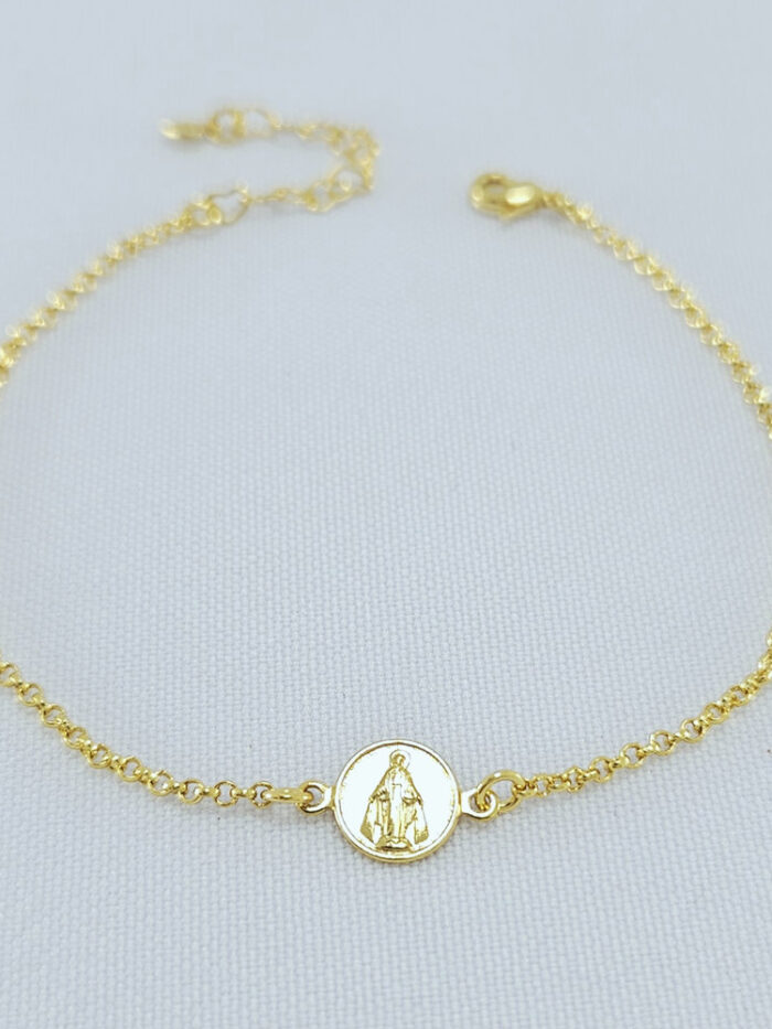 Pulseira detalhe medalha N.S das Graças
