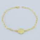 Pulseira elo cartier com medalha de São Bento