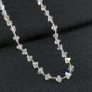 Gargantilha choker pedras cristais