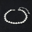 Pulseira estilo riviera com pedras cristais