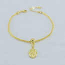 Pulseira detalhada pingente N.S das Graças