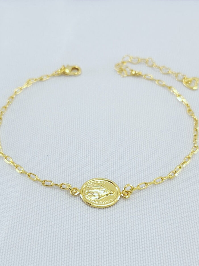 Pulseira detalhe medalha N.S das Graças