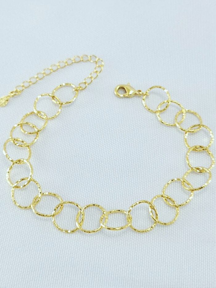 Pulseira círculos entrelaçados